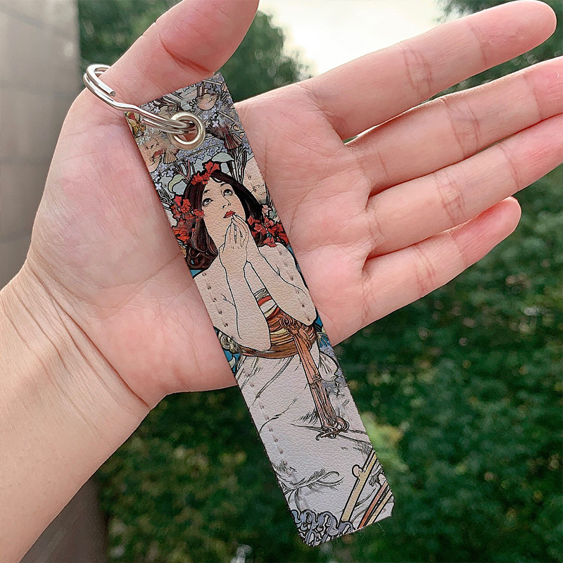 Picture of Amazon Cross-Border European and American Popular Vintage Alphonse Mucha Mucha Mucha Keychain Wholesale
