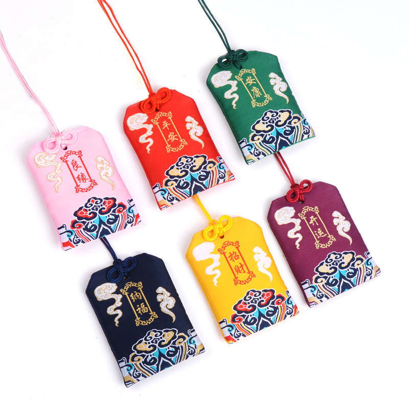 Picture of Scenic Area Temple Sachet Wholesale Car Pendant Praying for Royal Guard Sachet Sachet Ancient Style Auspicious Cloud Praying Royal Guard Lucky Bag