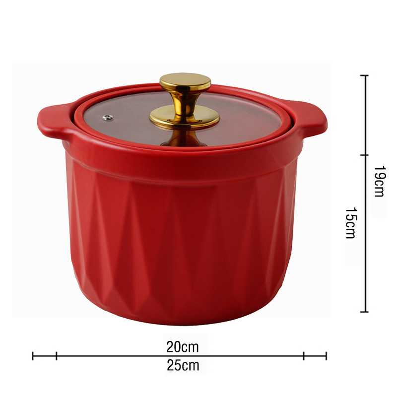 Picture of A modern simple matte glaze ceramic casserole high temperature resistant open flame household creative small casserole stew pot
