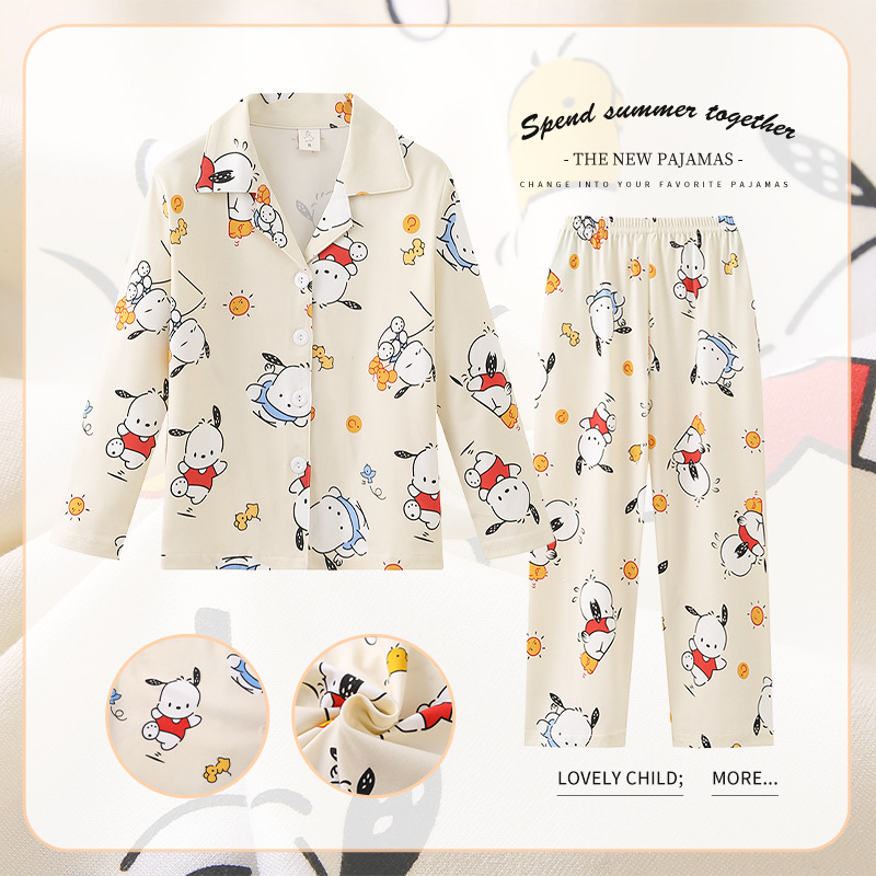 Picture of South Korea children's clothing spring and autumn children's home clothing suit summer long sleeve pajamas women's casual home clothing women's children's clothing wholesale