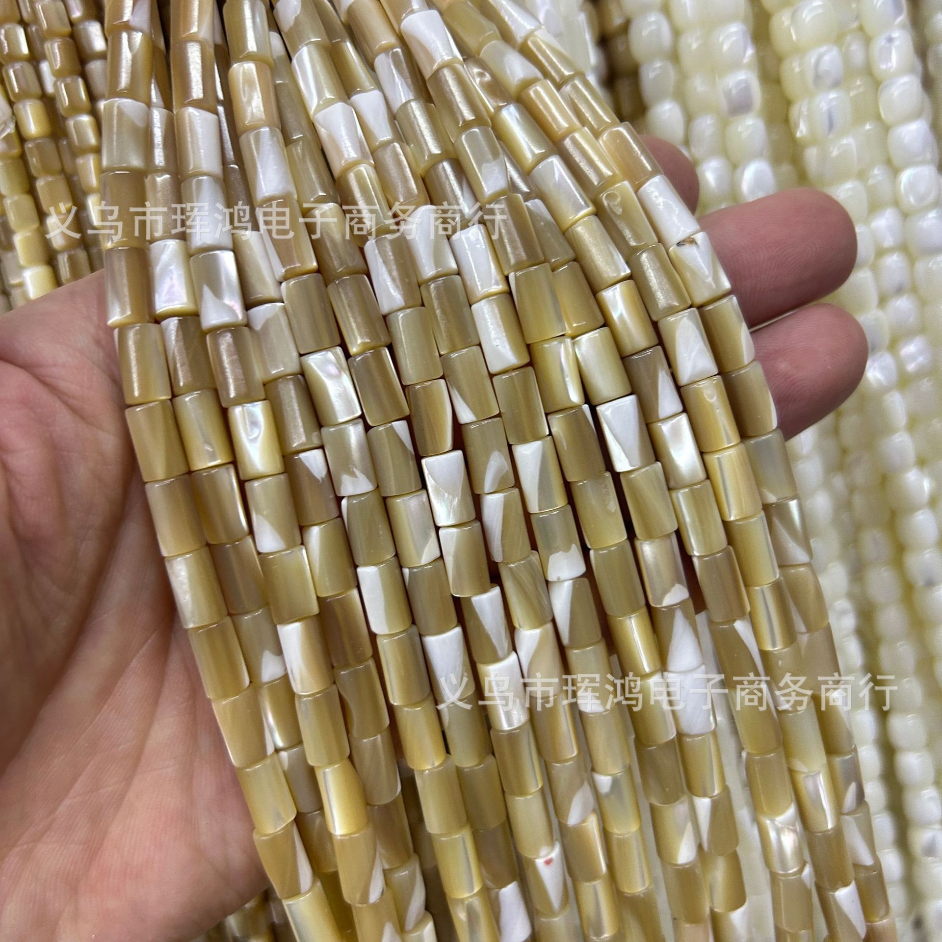 Horseshoe screw straight barrel beads loose beads Horseshoe screw tube beads necklace bracelet DIY accessories beaded beads wholesale