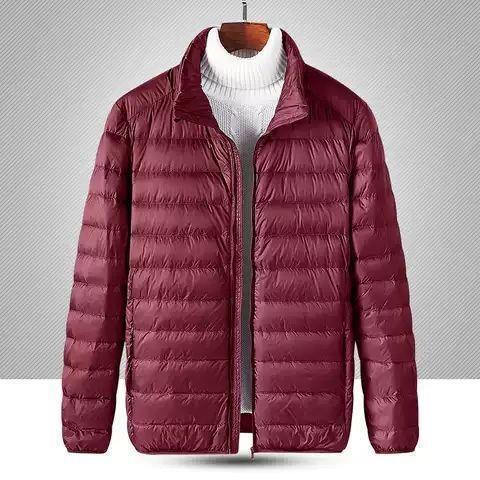 Picture of Men's Down Cotton-padded Jacket 2023 Autumn and Winter New Light and Thin Short Cotton-padded Jacket for Middle-aged Dad Winter Cotton-padded Jacket Coat