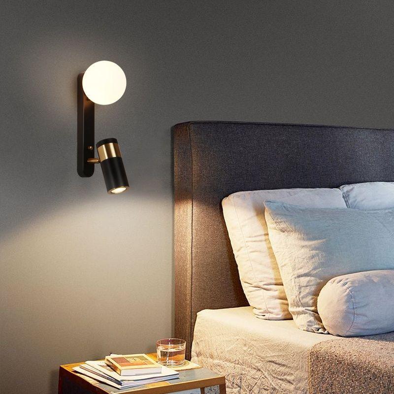 Picture of Nordic Modern Minimalist Bedside Bedroom Wall Lamp for Corridor, Living Room, Hotel, Balcony, Creative Reading, Rotating Creative Design