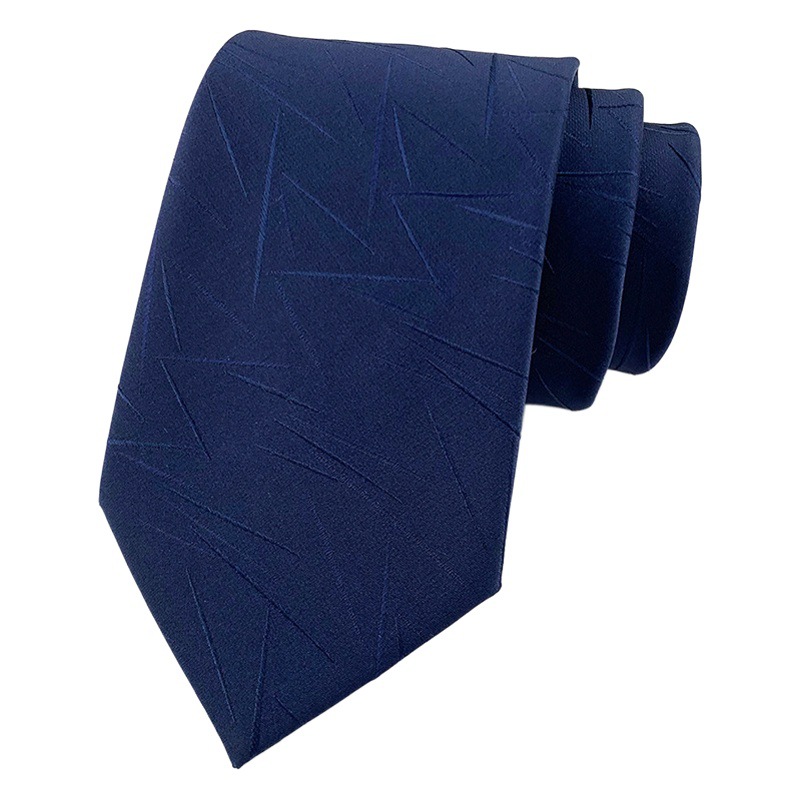 Picture of Men's Tie 8cm Hand Tie Polyester Professional Dress Interview Striped Tie Men's Red Bridegroom Wedding Tie