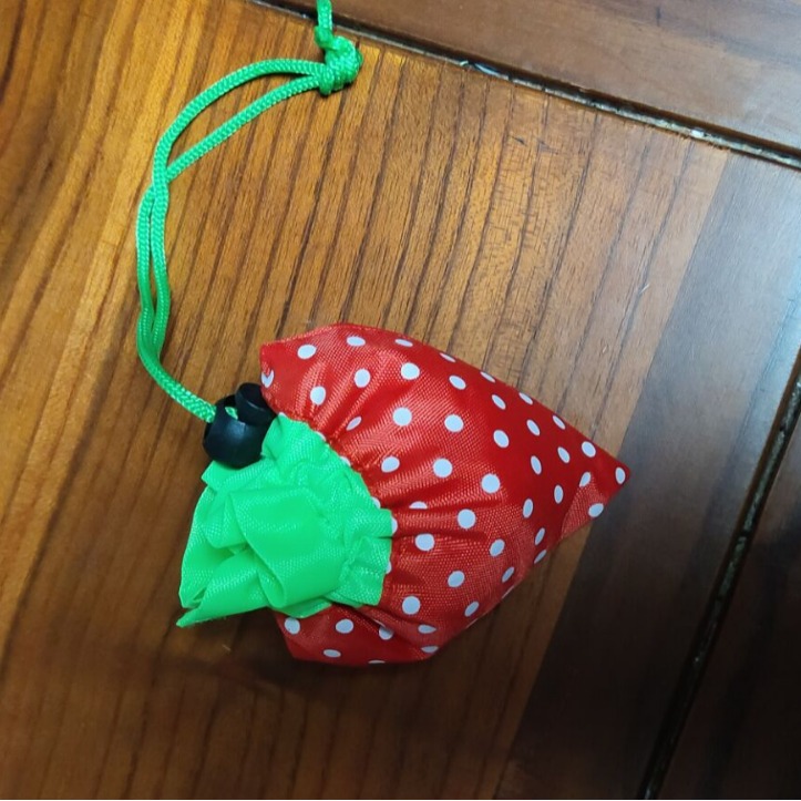 Storage Foldable Drawstring Bag, Polyester Vest Bag, Affordable Price, Apple Strawberry Bag, Portable Packing Bag