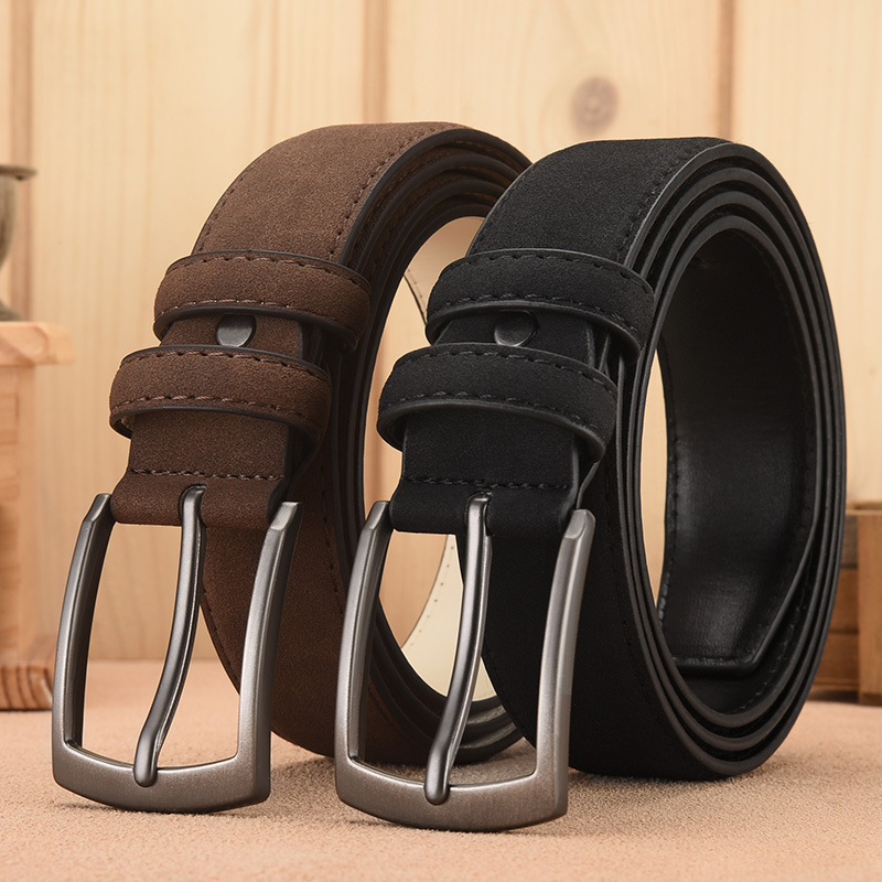 Men's Couple Belt Korean Style Student Youth Personality Fashion Retro Pin Buckle with Decorative Jeans Belt for Men
