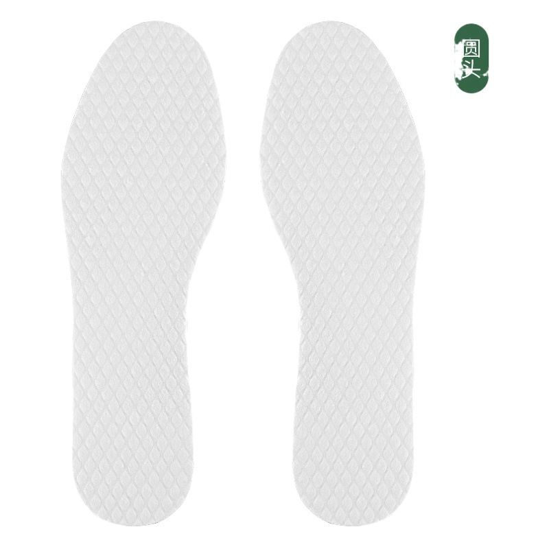 Disposable wood pulp insole bare feet single shoes ultra-thin cut breathable sweat-absorbent deodorant men and women sanitary insole