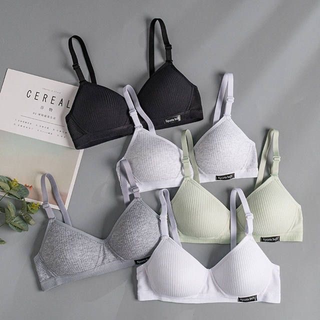 Cross-border generation underwear women gather no steel ring development period anti-sagging upper support students comfortable thin bra
