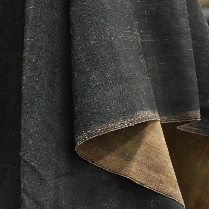 Tussah Silk Xiangyun Yarn Old Material Tussah Silk Rough Pimple Fabric Quiet Style Old Art Style Designer Fabric