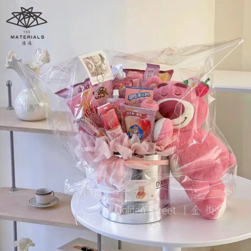 Yitong flower delivery bag waterproof dust bag 3.5 silk glass transparent bag bouquet delivery bag flower box delivery