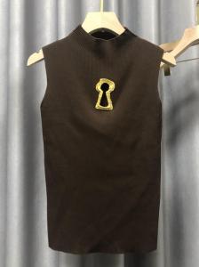 Picture of European and American Style Tops 2025 Summer New Style Simple Metal Decoration Slim Slim Sleeveless Design T-Shirt for Women