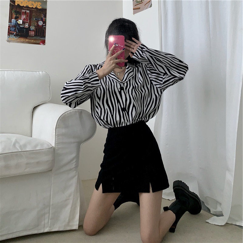 Picture of Women's Skirt for Summer 2023 New Korean Style High Waist plus size chubby girl Skirt Hip Skirt Slimming Split A- line Skirt