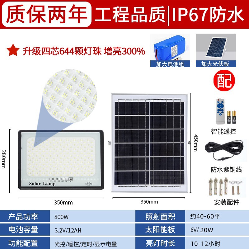 Picture of New solar lights outdoor garden lights home engineering solar flood lights waterproof solar outdoor lights