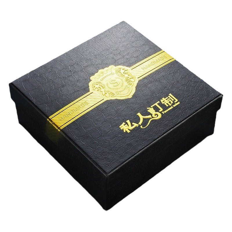 Private custom high-end belt box men's belt gift box crocodile pattern belt packaging sky cover can be customized logo