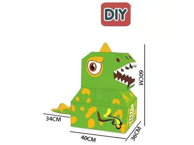 Picture of Tiktok Cartoon Dinosaur Carton Case Wearable Graffiti Tyrannosaurus Rex Model Kindergarten Handmade Stitching Children's Toys