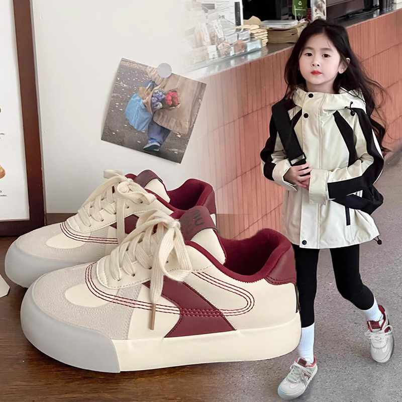 Girls' board shoes 2025 new boys' versatile casual shoes, soft-soled children's moral training shoes, student sports shoes