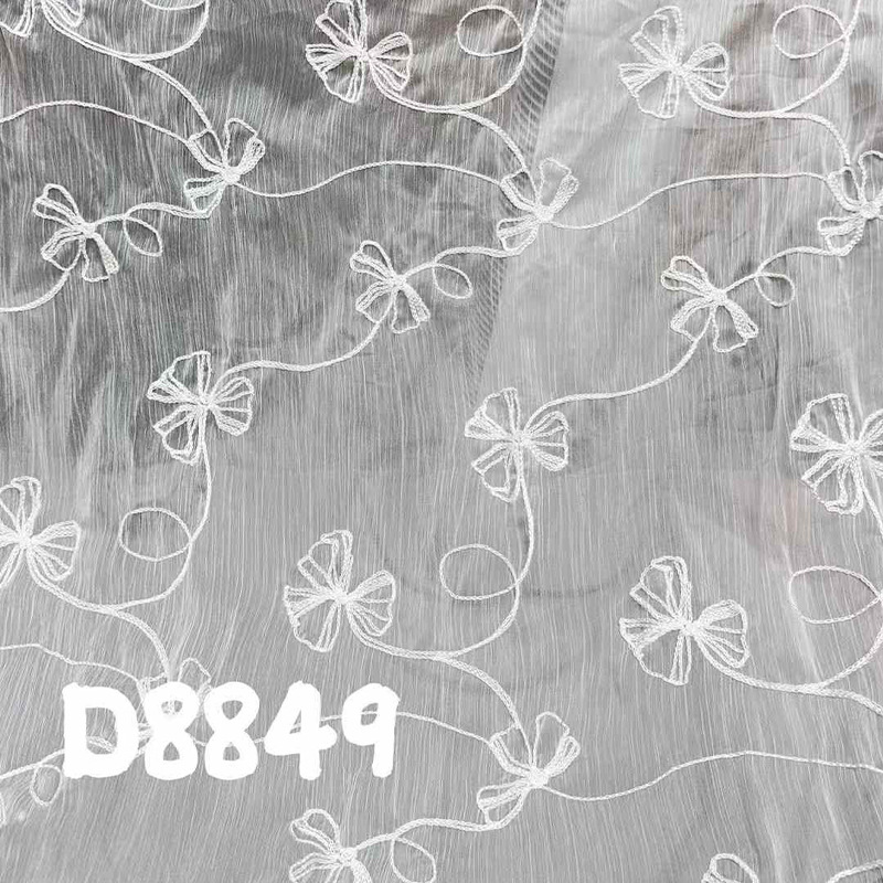 Xiaojun Textile Computer Mesh Embroidered Printed Fabric Fashion Fabric Children's Wear Fabric Dress Hanfu Fabric