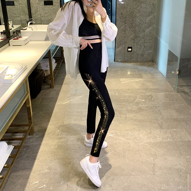 Picture of New Modal Spring and Autumn Thin Leggings Women's Outerwear Thin Slimming Hot Diamond Slimming Butt Lifting Easiest for Match Yoga Pants