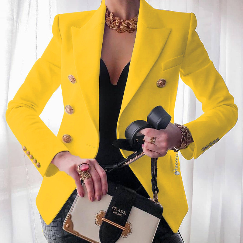Picture of Fc996 Spot 2025 European and American Amazon Women's Clothing Slim Pure Color Fashion Casual Suit Short Outwear for Women