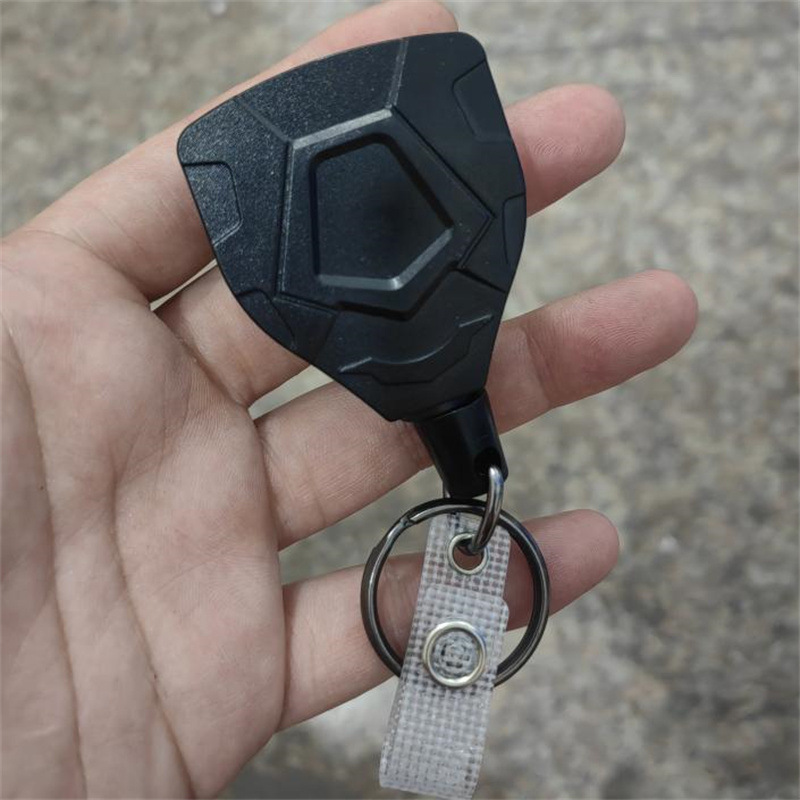 Picture of Amazon retractable easy pull buckle heavy duty coated steel wire rope outdoor fish fishing key chain anti-lost easy pull in stock