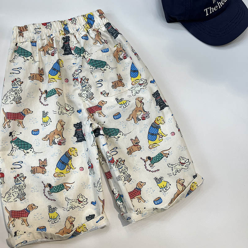 Picture of [2025 Summer] Korean Style Kidsren's Printed Puppy Pants