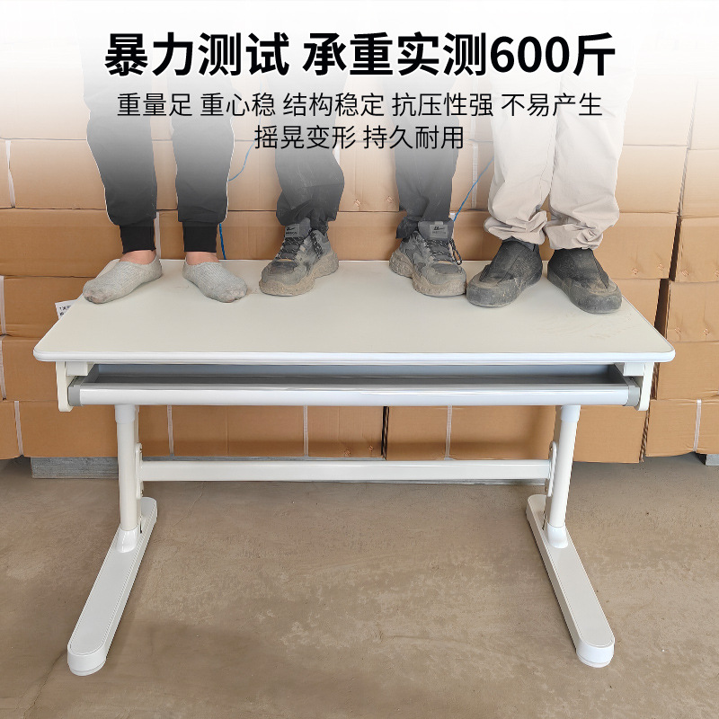 Picture of Manufacturer Children's Study Table Primary and Secondary School Students Writing Table Home Computer Table Liftable Solid Wood Desk Study Table