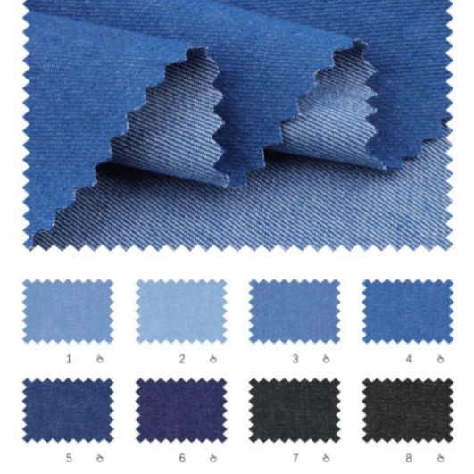 235g water-free denim 21 polyester-cotton blended imitation denim fabric pants dress fabric trend 8