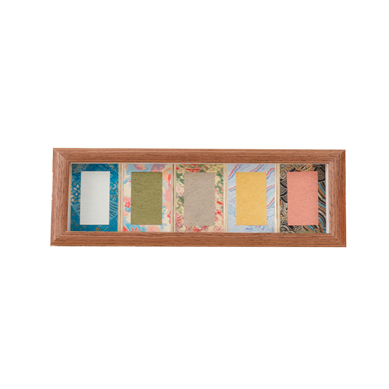 Picture of Mini Song Jin Hard Card Calligraphy Photo Frame Table Rice Paper Desktop Decorative Picture Frame diy Wenchuang Handwritten Calligraphy Ornaments