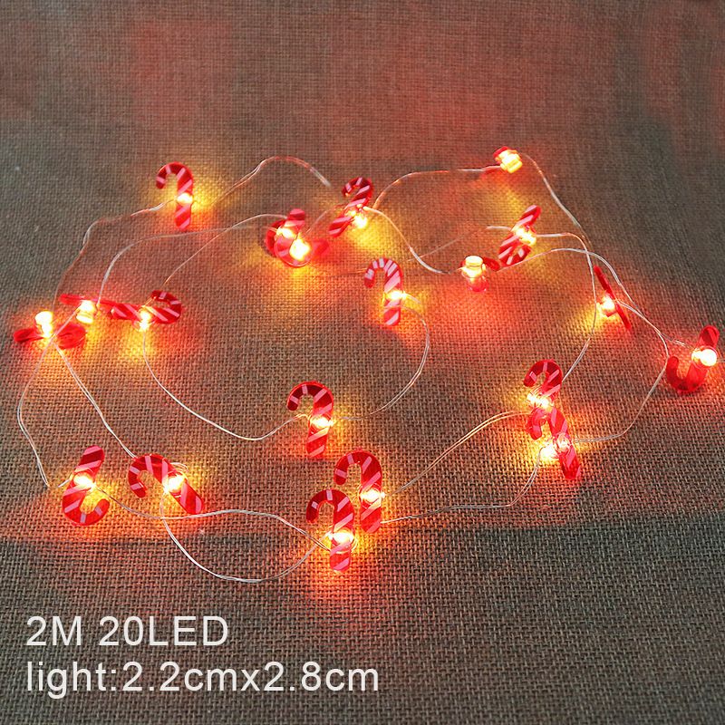 Picture of Led shape copper wire lamp mini snowman crutch snowflake fastener copper wire lamp decorative lights strictly selected light string