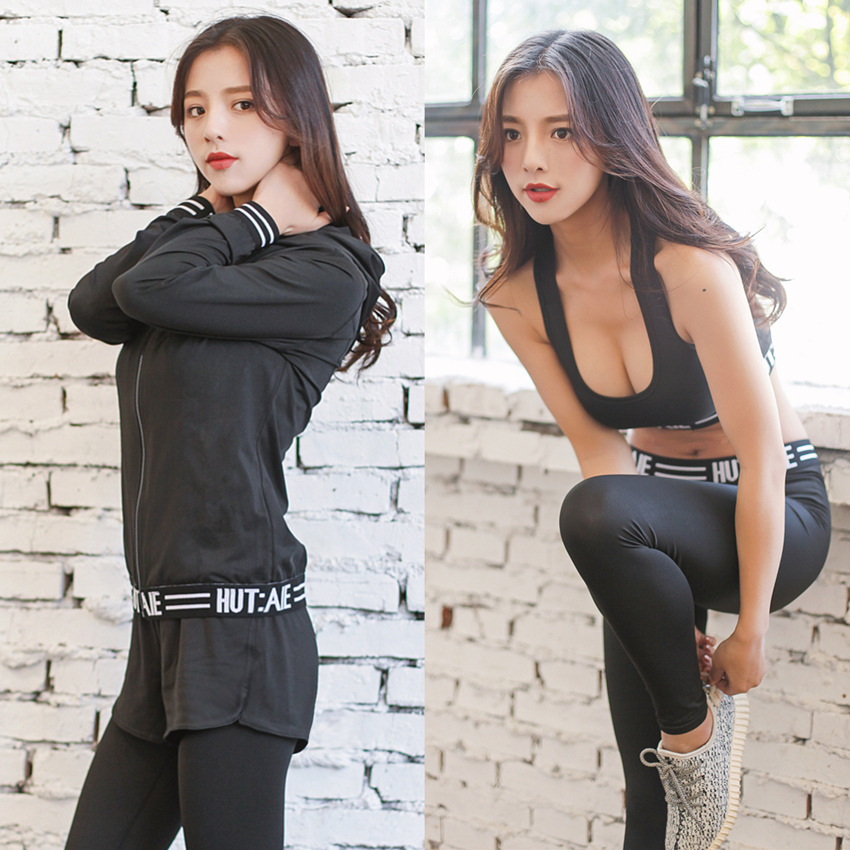 Picture of Professional yoga clothes women's summer thin elegant sexy beginner fairy gym quick-drying mesh sports suit