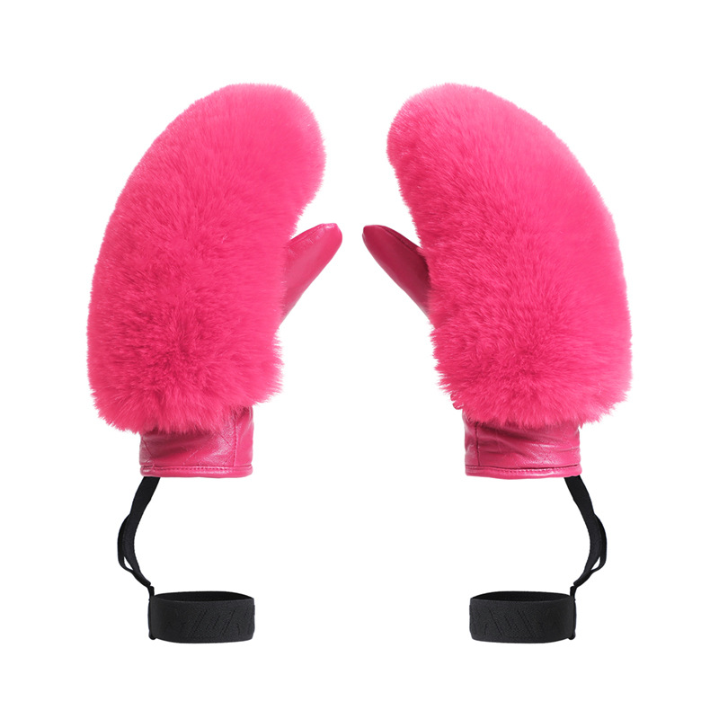 Picture of Winter new ski gloves women windproof cold warm fleece-lined cross-border trade plush ski gloves ladies