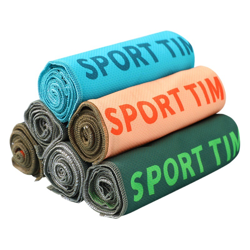 Cross-Border Summer Sports and Fitness Sweat-Absorbent Towel, Outdoor Cold Towel, Sweat-Absorbent, Quick-Drying, Cool Ice-Feel Printed Towel