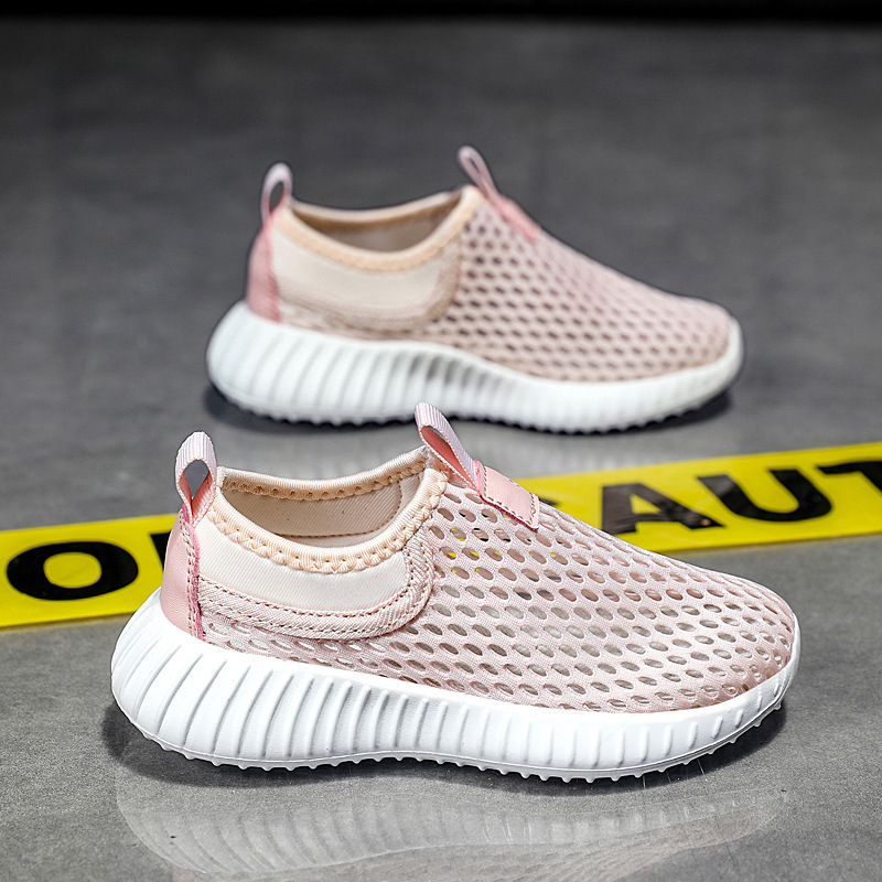 Carefully Selected Fujian Children's Shoes Wholesale Summer New Single-Layer Hollow Mesh Children's Shoes Slip-On Lazy Casual Sports Shoes