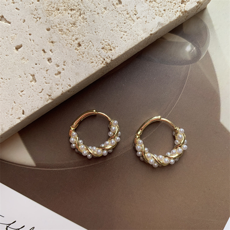 Ganjia S925 Sterling Silver Korean Style Niche Design High-end Hoop Earrings Women's Earrings Earrings 2022 New Fashion