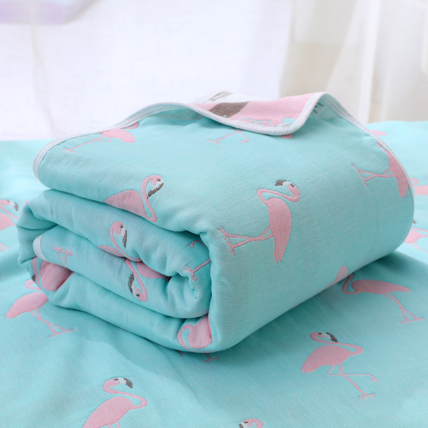 Picture of 6 layer cotton gauze class a baby quilt kindergarten baby thick warm students nap blanket cross-border wholesale