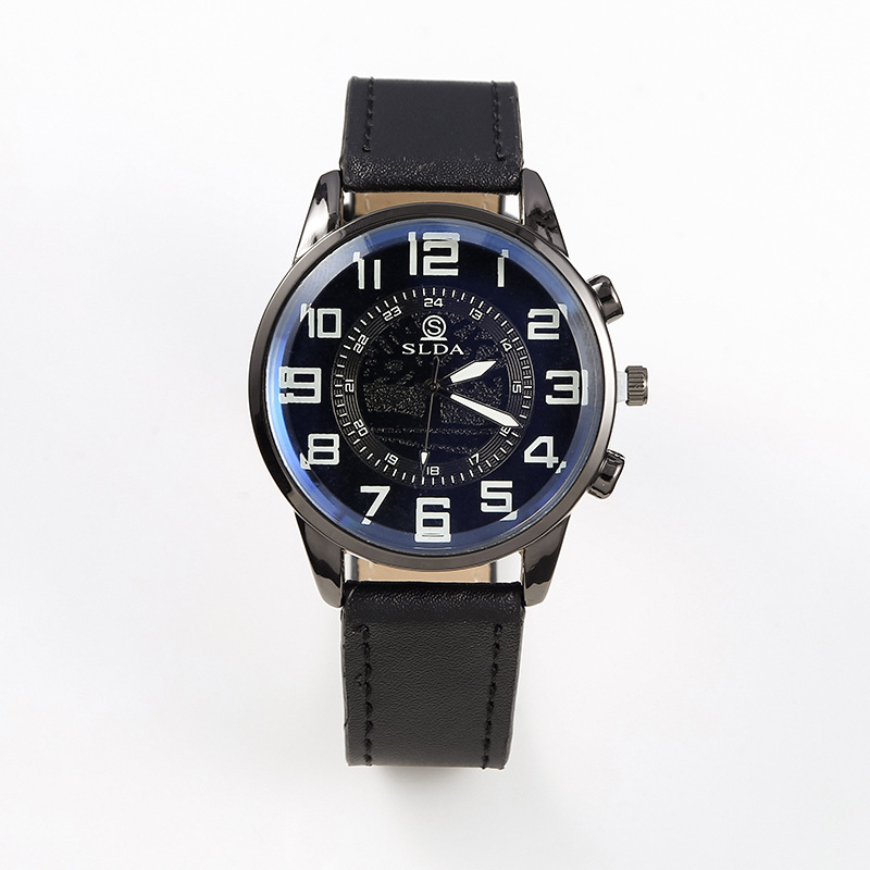 Picture of Popular Fashion Business Belt Simple Men's Watch Men's Casual Retro Digital Dial Student Quartz Watch Wholesale
