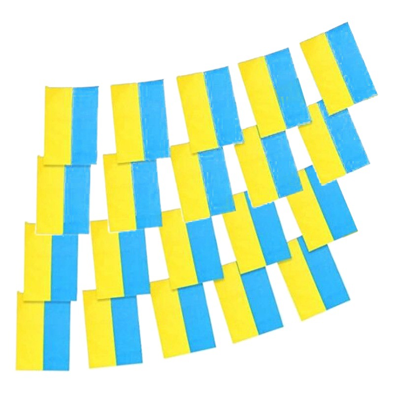 14*21cm Ukraine string flag 20*28cm square flag fans decorative flag pull flag polyester flag manufacturers