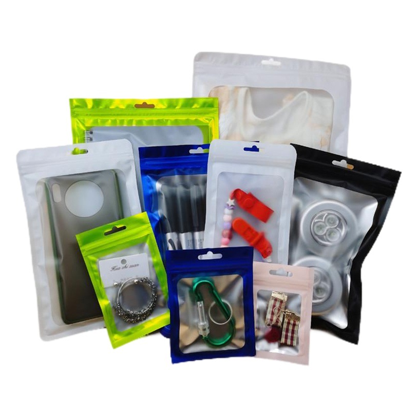 Jewelry Bag Color Self-sealing Bag Frosted Yin and Yang Aluminum Foil Bag Digital Electronic Products Packaging Bag Fishing Gear Accessories Bag