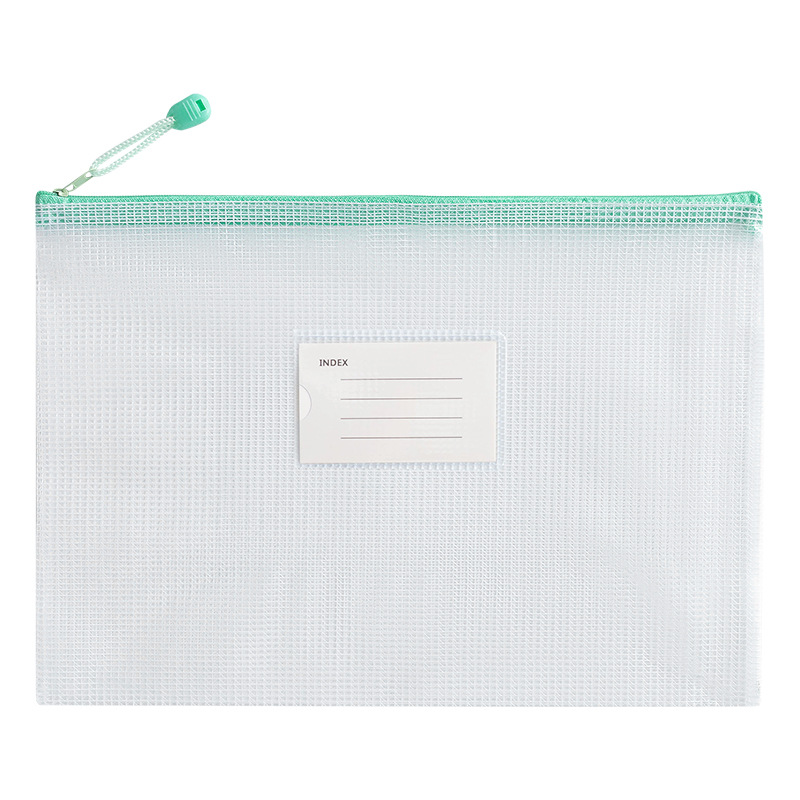 Picture of A4 Thickened Grid Document Bag Student Subject Classification Bag PVC Transparent Waterproof Zipper Storage Bag Information Bag