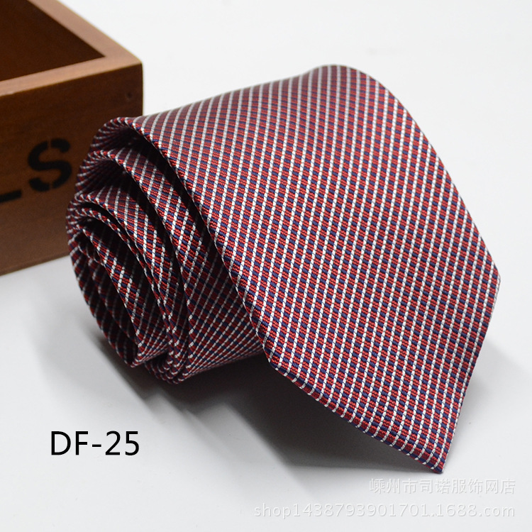 Picture of Tie business formal men's tie polyester yarn Arrow 8cm business tie