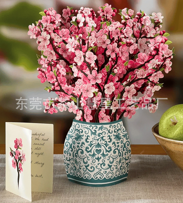 Picture of 3D Greeting Card Valentine's Day Mother's Day Paper Hand-Held Flowers Thank You Blessing Gift Manufacturer Wholesale Holiday Limited Edition