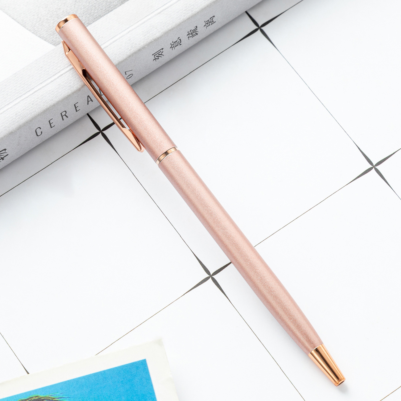 Picture of Metal pen flat head Gao Shi pen spot multicolored pen wholesale business advertising pen printing LOGO small Gao Shi ballpoint pen