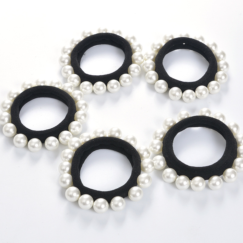 Korean Hair Accessories, Simple Elegant, Pearl Hair Rope, Seamless Hair Tie, Hair Tie, Like Rubber Band Lace