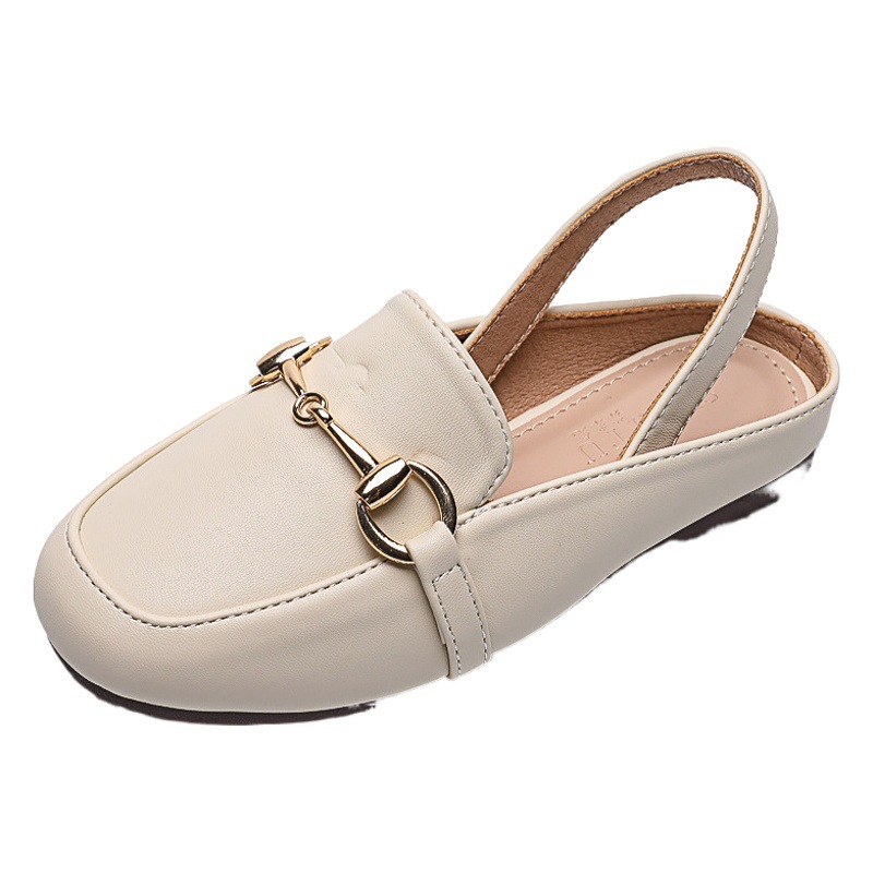 2025 New Girls' Baotou Half-Flop Lazy Shoes for Outerwear Fashion Internet Celebrity Waterproof Ins Trendy Shoes