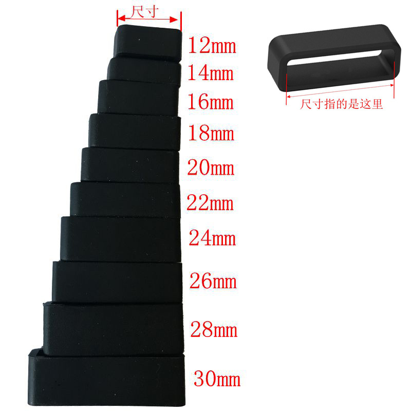 Picture of Silicone Strap Activity Rings Rubber Bars Activity Rings Silicone Watch Rings Black Strap Rings Watch Accessories