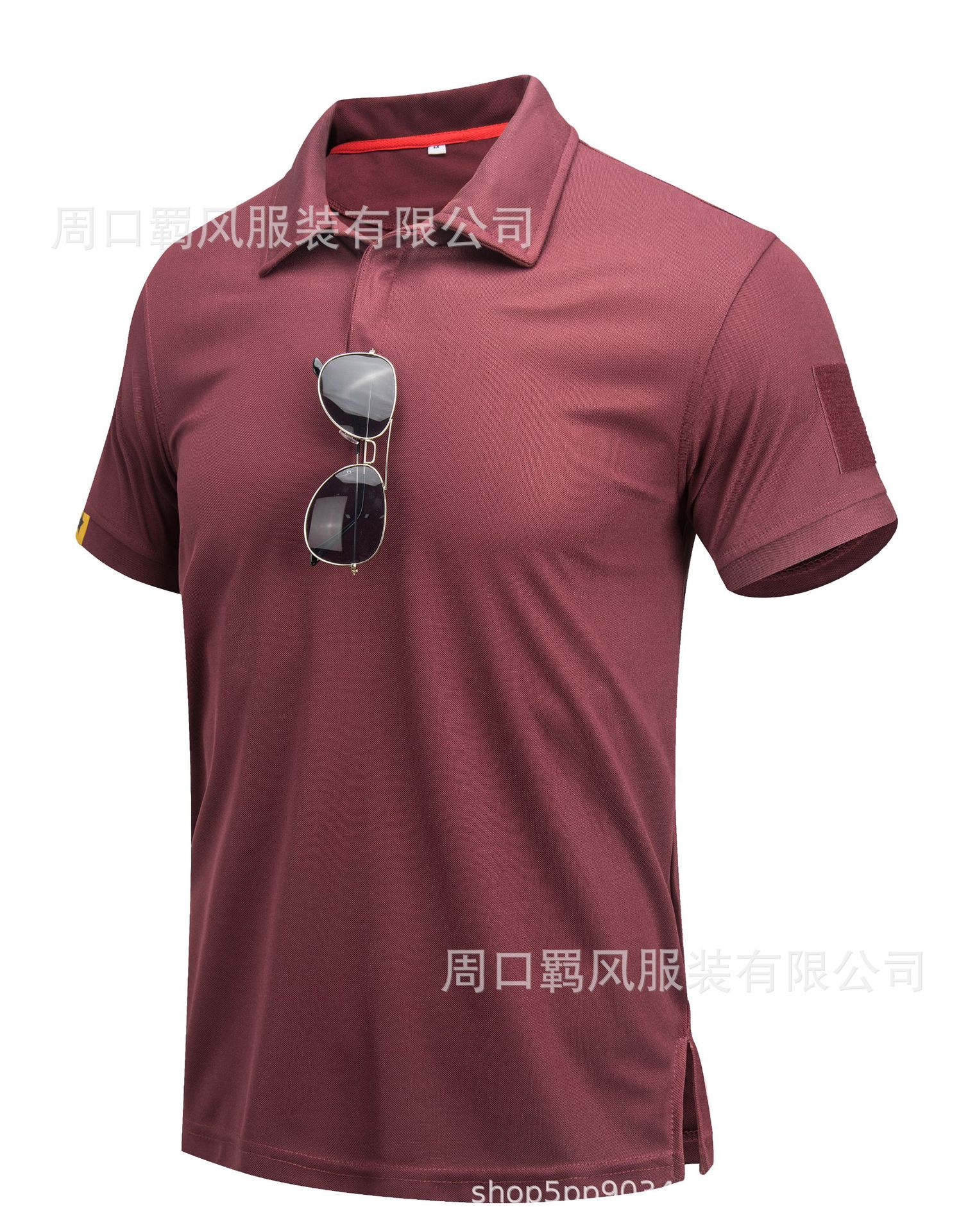 Picture of Jifeng Round Neck Quick-Drying Short-Sleeved Men's Summer Tactical Outdoor Quick-Drying Clothing with Flap Pocket Pantss Quick-Drying Sportswear T-Shirt