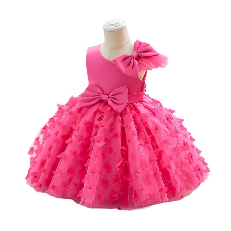 Picture of Girls Princess Dress Mesh Children's Dress 2025 New Girls Middle School Puff Skirt Birthday First Year Dress Skirt Wholesale