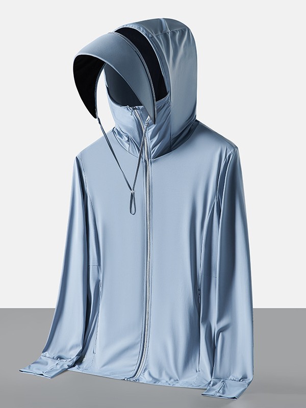 Ice Silk Summer Sun Protection Clothing Men's and Women's Outdoor Thin Breathable UV Protection Skin Clothing Sun Protection Clothing Coat Sun Protection Shirt