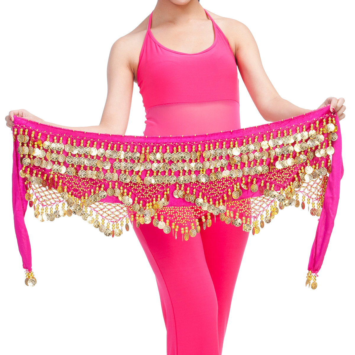 Picture of Dancer Original 320 Currency Three Straight Two Corner Waist Chain Belt Belly Dance Clothing Company Belly Dance Waist Chain