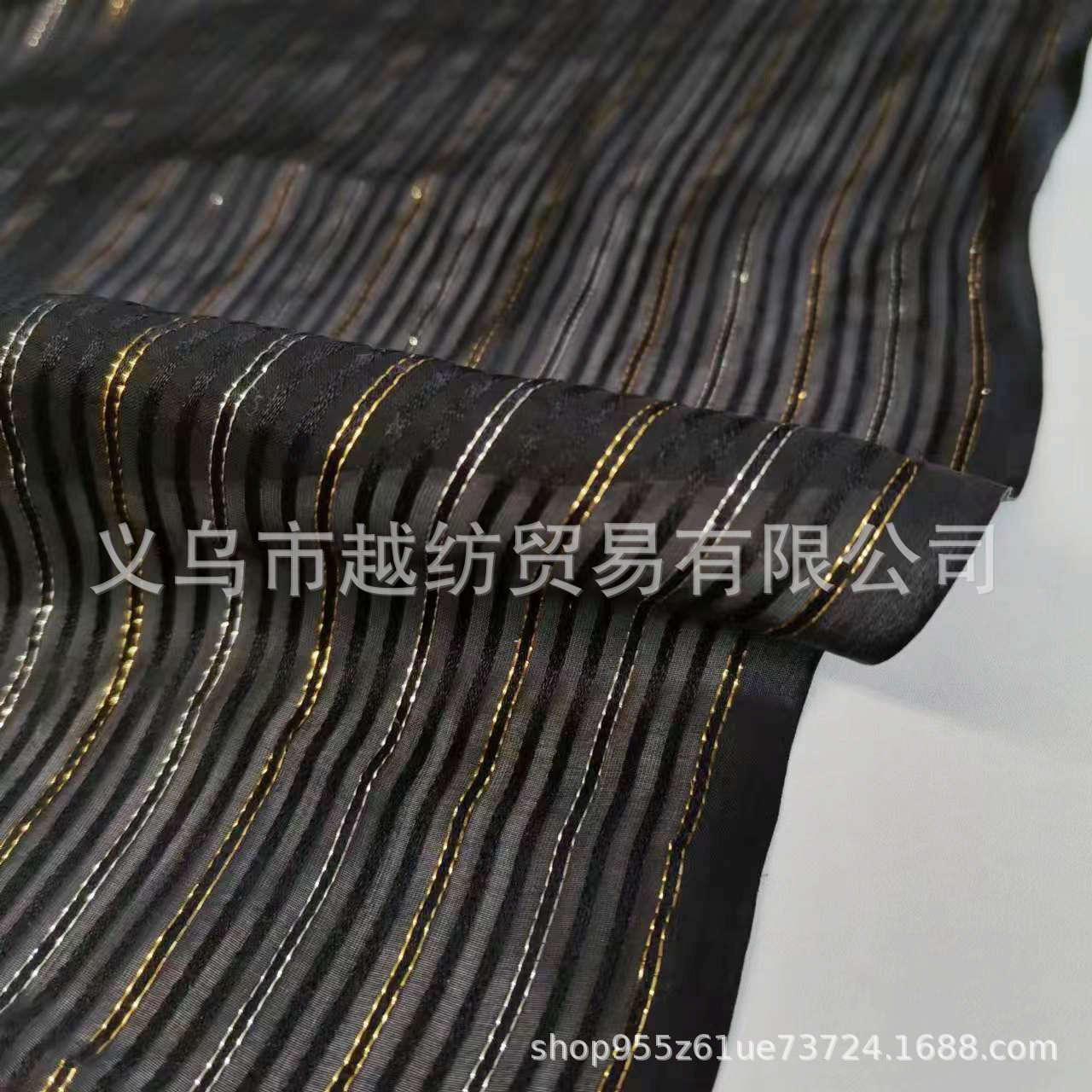 Picture of Gold and Silver Thread Silk Satin Thread Fabric Mulberry Silk Clothing Narrow Fabric